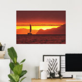 San Francisco Sunset 1124 Art Print (Thuiskantoor)
