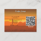 San Francisco Sunset 1124 QR Code Calling Card Visitekaartje (Achterkant)