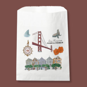 San Francisco Tas Welkom Bruiloft Bedankzakje