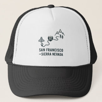 San Francisco to Sierra Nevada Route Design Trucker Pet