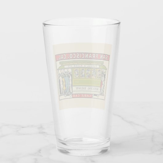 San Francisco Travel Pint Glass Glas (Achterkant)