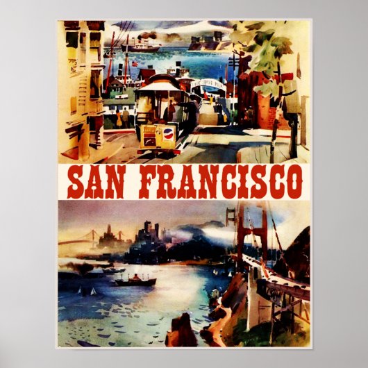  San Francisco Travel Poster (Voorkant)