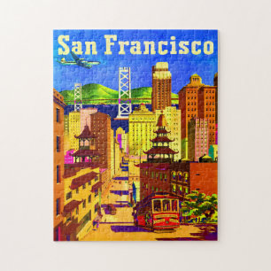 San Francisco Travel Poster Jigzaag Puzzle Legpuzzel