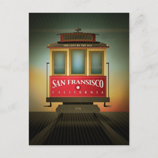 San Francisco Trolley Briefkaart (Voorkant)