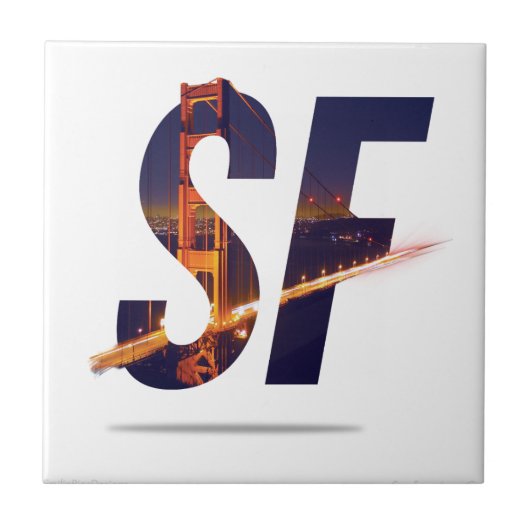 San Francisco Typografie Tegeltje (Voorkant)