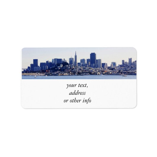 San Francisco Uitzicht van de baai Etiket (Voorkant)