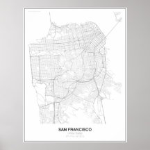 San Francisco, US Minimalist Map Poster