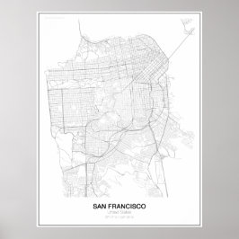 San Francisco, US Minimalist Map Poster