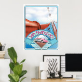 San Francisco, USA, affiche de voyage (Bureau à domicile)