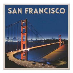 San Francisco USA vintage Foto Afdruk