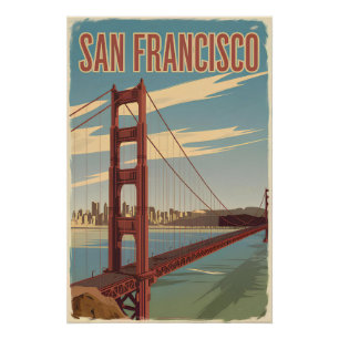 San Francisco USA vintage Perfect Poster