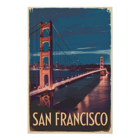 San Francisco USA vintage Perfect Poster (Voorkant)