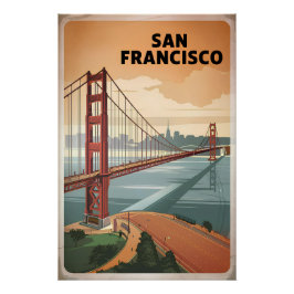 San Francisco USA vintage Perfect Poster