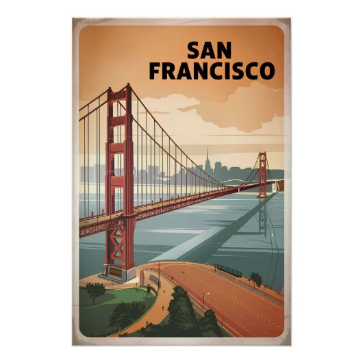 San Francisco USA vintage Perfect Poster (Voorkant)