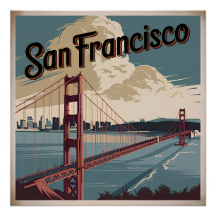 San Francisco USA vintage Perfect Poster