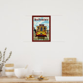 San Francisco USA Vintage Travel Poster (Keuken)