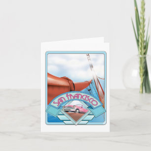 San Francisco, Verenigde Staten, reisposter Feestdagen Kaart