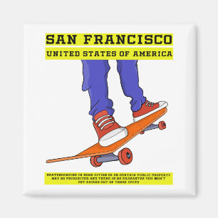 San Francisco, Verenigde Staten Schaats Magneet