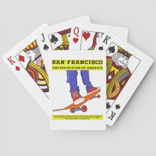 San Francisco, Verenigde Staten Schaats Pokerkaarten