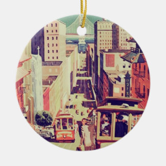 San Francisco vintage ansichtkaart Keramisch Ornament