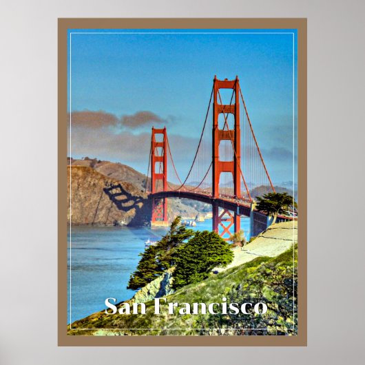 San Francisco vintage-poster Poster (Voorkant)