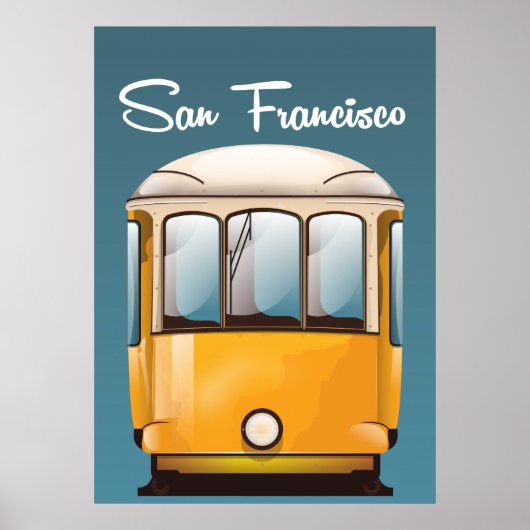 San Francisco vintage reis reisposter Poster (Voorkant)