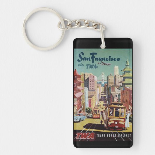 San Francisco vintage souvenirs Sleutelhanger (Voorkant)