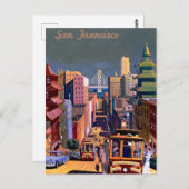 San Francisco Vintage Travel Briefkaart (Voorkant / Achterkant)