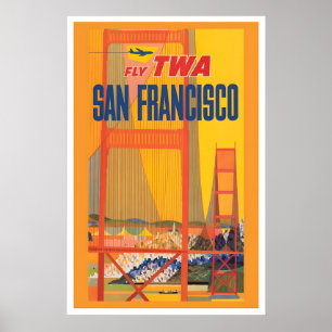 San Francisco VS Amerika Verenigde Staten Vintage Poster