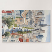San Francisco waterverf kunst Legpuzzel (Horizontaal)