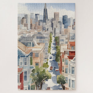 San Francisco waterverf kunst Legpuzzel