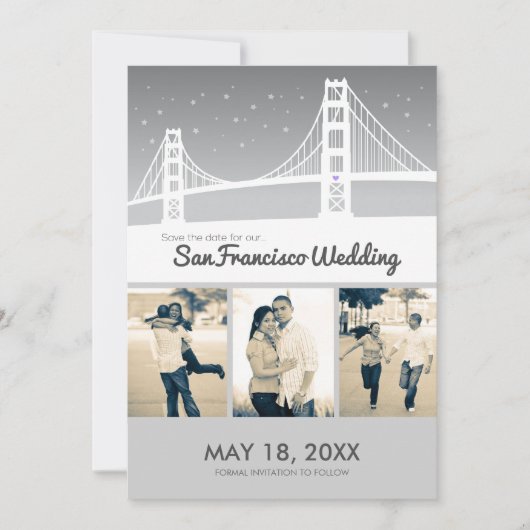 San Francisco Wedding Save-the-date Save The Date (Voorkant)