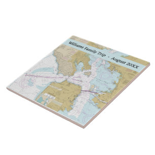San Francisco Yacht Chart Custom Tegel Tegeltje