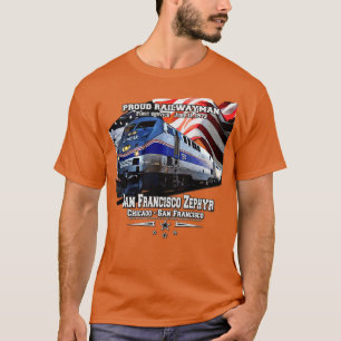 San Francisco Zephyr trein uit Chicago en Oaklan T-shirt