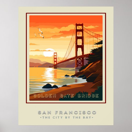 San Fran's Golden Gate Bridge Reizen Poster (Voorkant)