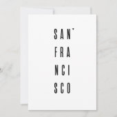 San Fransisco - minimalistic typography card Kaart (Voorkant)