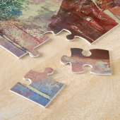 San Fransisco Waterverf CIty Scape Aangepaste teks Legpuzzel (Zijkant)