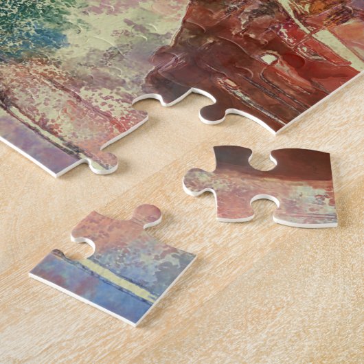 San Fransisco Waterverf CIty Scape Aangepaste teks Legpuzzel (Zijkant)