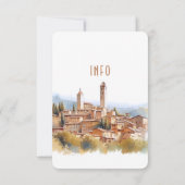 San Gimignano Italië — Gegevens Kaart invoegen (Achterkant)