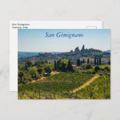 San Gimignano skyline, Toscane, Italie Carte posta (Devant / Derrière)