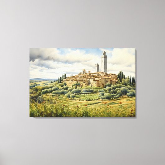 San Gimignano, Toscane - Italië Canvas Print (Voorkant)