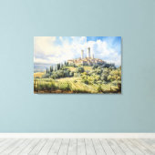 San Gimignano, Toscane - Italie Imprimer en toile (Insitu (Plancher de Bois))