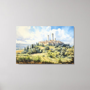 San Gimignano, Toscane - Italie Imprimer en toile