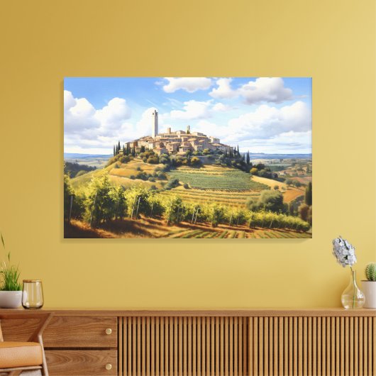 San Gimignano, Toscane - Italie Imprimer en toile (Insitu(Salon))