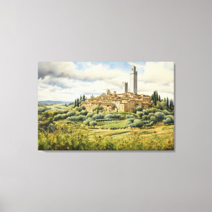 San Gimignano, Toscane - Italie Imprimer en toile