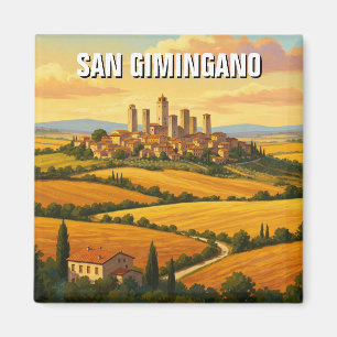 San Gimingano Italië Reizen Magneet