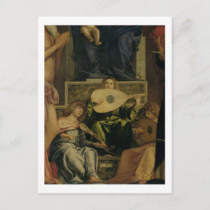 San Giobbe Altarpiece, detail of angels playin Briefkaart