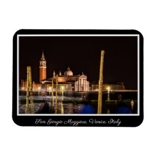 San Giorgio Maggiore bij nacht, Venetië, Italië Magneet