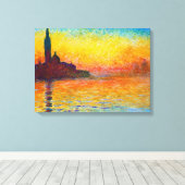 San Giorgio Maggiore in Dusk Claude Monet Canvas Afdruk (Insitu (Houten vloer))
