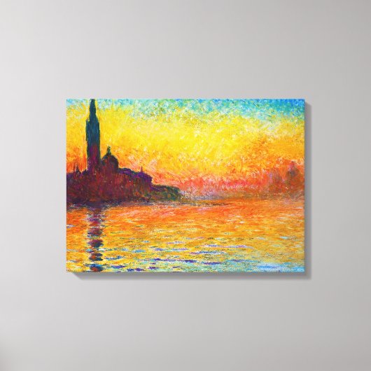 San Giorgio Maggiore in Dusk Claude Monet Canvas Afdruk (Voorkant)